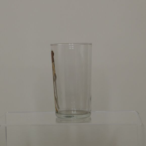 VTG WWII 1940s 50s Peekaboo Pinup Girl Nude Nudie Sip Strip Drinking Glass - Picture 5 of 10